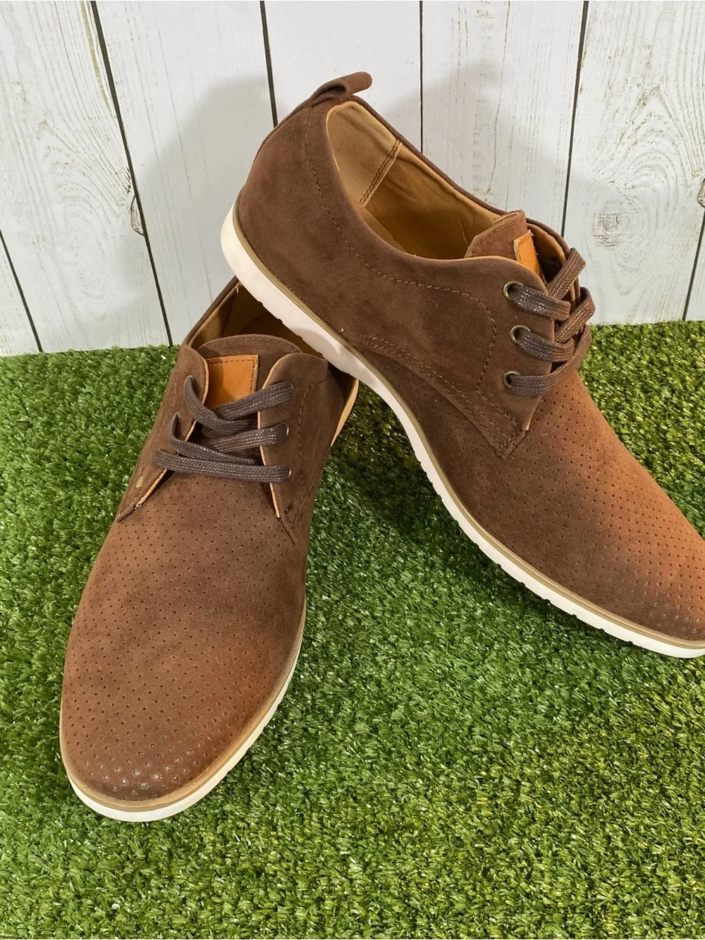 Arider Alan-02 Oxford Suede Shoes Mens Size 10 Low Brown Lace Up Business Casual